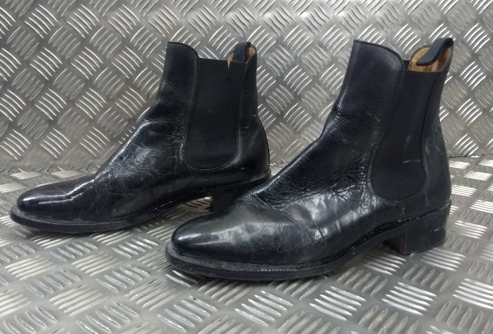 Genuine British Officers Chelsea Boots Black Leather Ceremonial Faulty