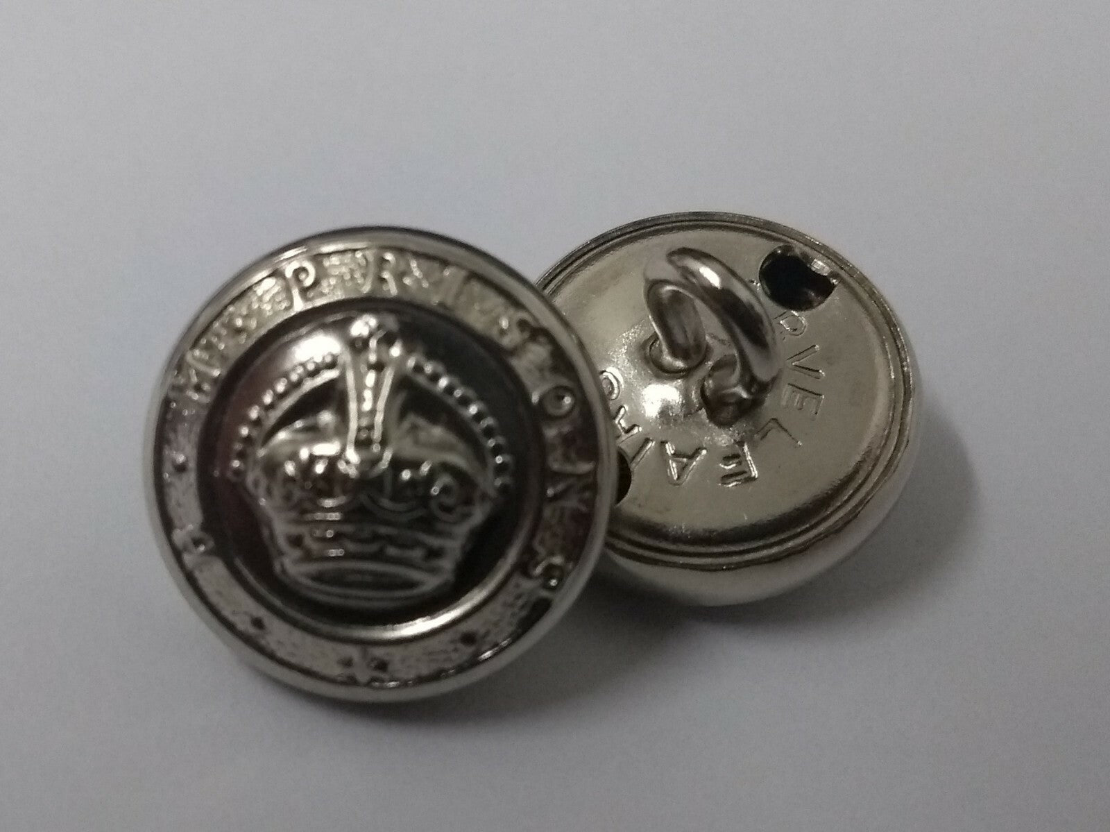 Kings Crown Buttons Obsolete Vintage New Old Stock Ring Back Buttons
