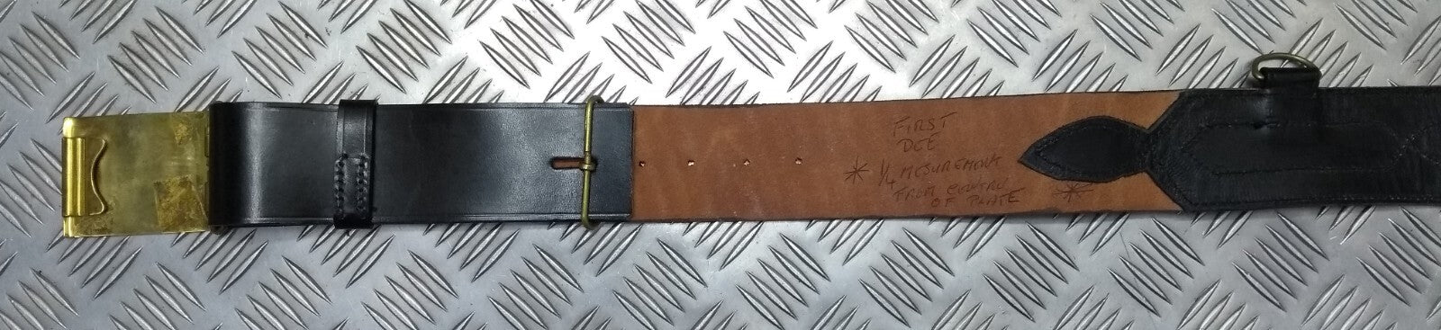 Leather Sam Browne Belt & Cross Straps With Plate Buckle Hobson & Sons Sample