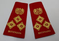 BDF Brigadier Rank Shoulder Slide With Gold Braided Insignia Botswana Epaulettes