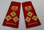 BDF Brigadier Rank Shoulder Slide With Gold Braided Insignia Botswana Epaulettes