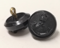 Royal Green Jackets Insignia Black Nylon / Plastic Buttons 20L x2