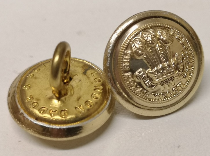 The Royal Welch Fusiliers RWF Insignia Gilt Buttons 22L British Army x2