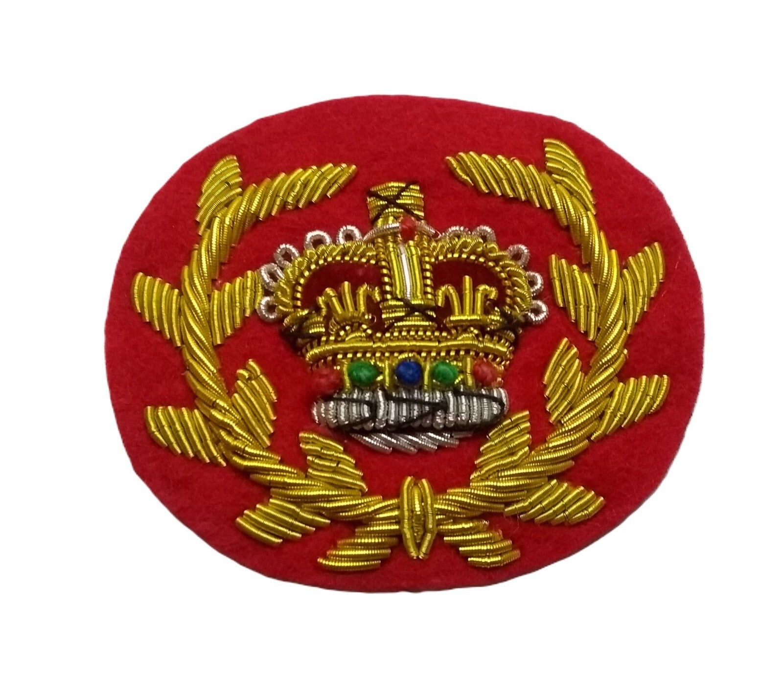 Mess Kit Badge RQMS on Red British Hand Embroidered Insignia Arm Patch