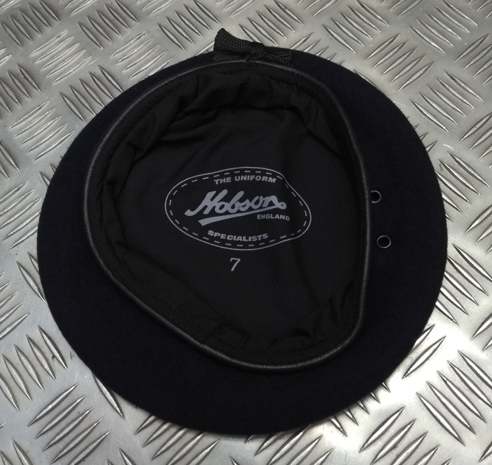 Navy Blue Beret Wool Genuine Hobson London Manufactures Sample 7 56cm