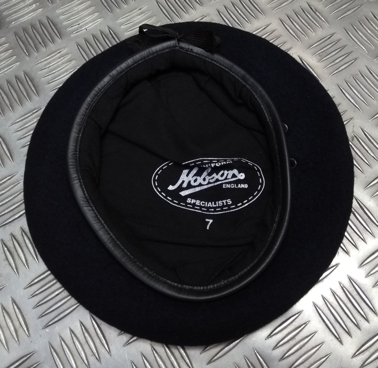 Navy Blue Beret Wool Genuine Hobson London Manufactures Sample 7 56cm