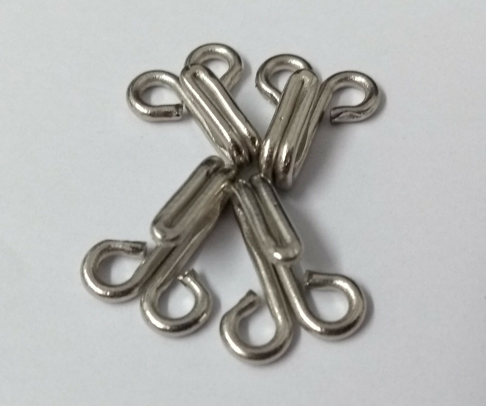 Genuine British Aiguillette Pipe Cord Nickel Plate Hooks X4 STD199