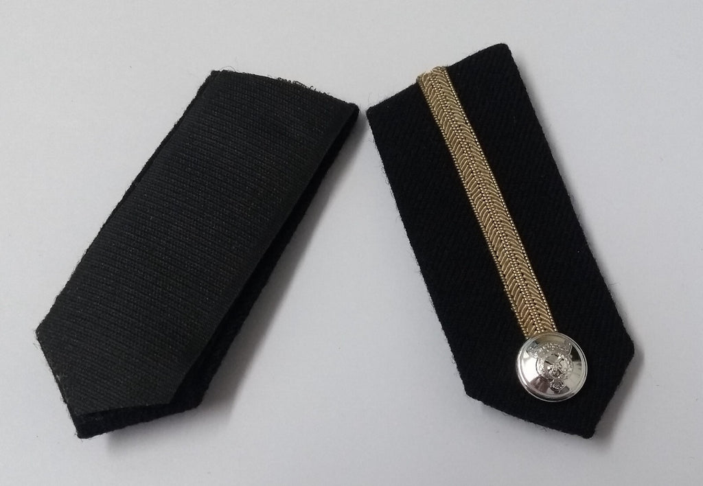 Oman Gorgets Collar Tabs With Silver Detail Chrome Officers Insignia Buttons