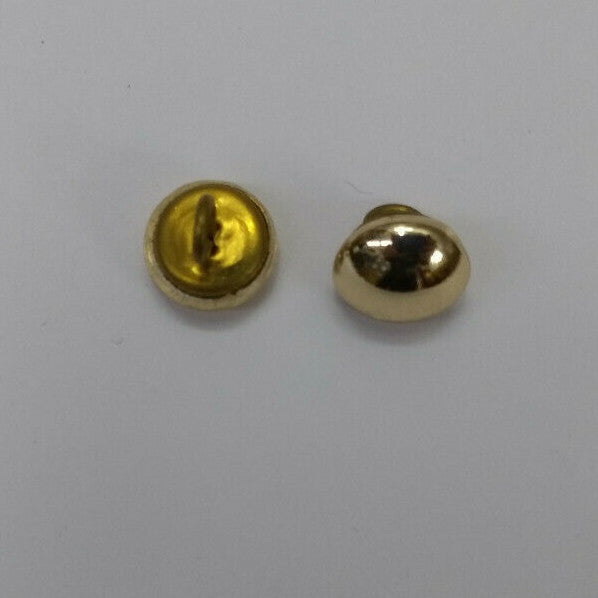 High Quality Gold Coloured Anodized High Sheen Plain Metal Dome Buttons - NEW