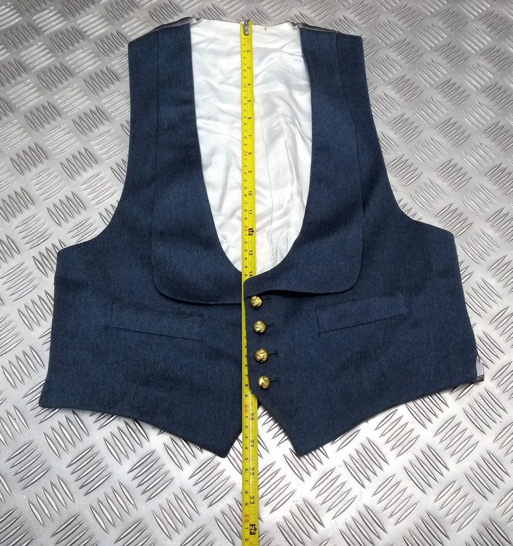 RAF Royal Air Force Vintage Mess Dress Waistcoat Airforce Blue Grey Colour by Moss Bros