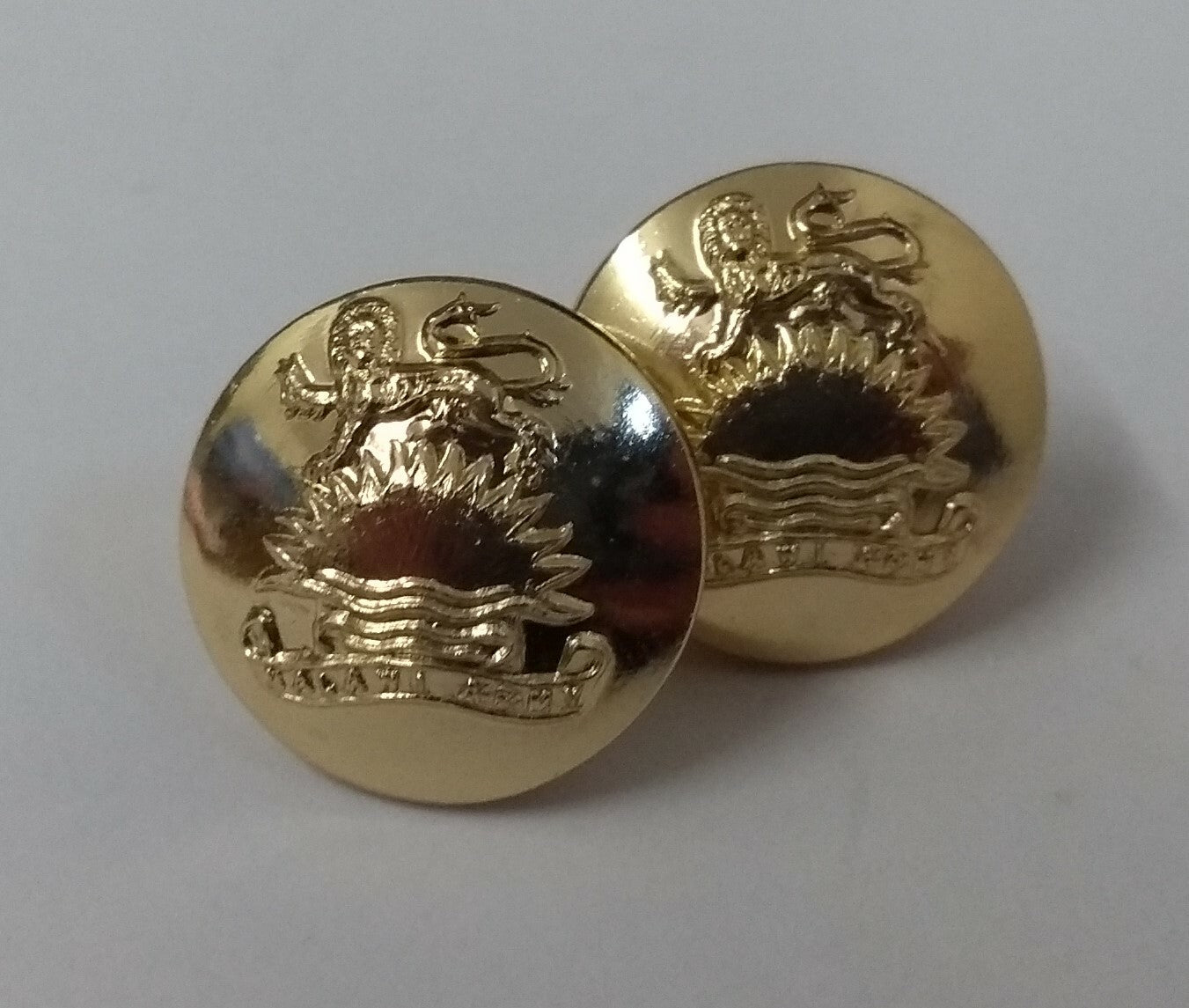 Genuine Malawi Army Insignia Issue Ring Back Insignia Cap Buttons 13.4mm ASBT158