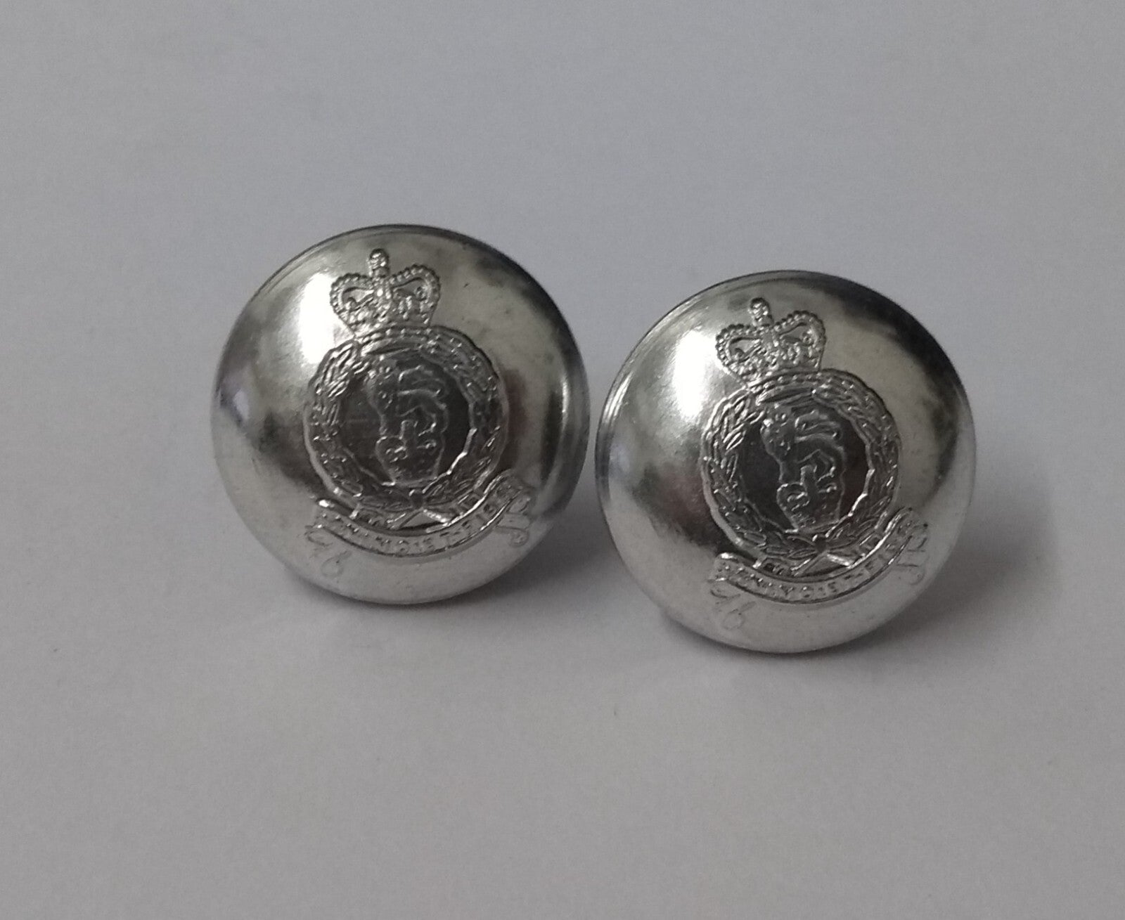 AGC Buttons Adjutant General's Corp Service Dress Silver Subdued No1 / No2 Issue
