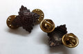 Bronze Shoulder Pips Subdued OFCs Bath Stars with Clutch Pins 1 Pair