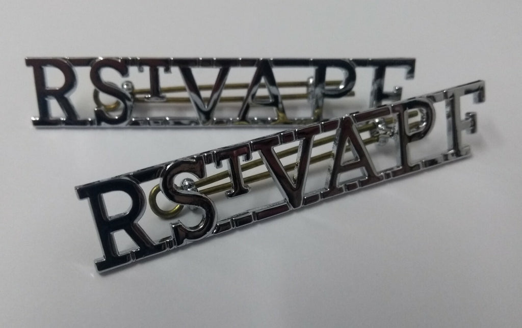 Royal St Vincent "R St V A P F" Insignia Chrome Shoulder Title MFCD9