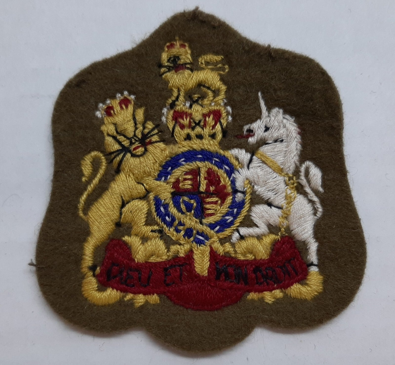 Royal Arms Patch RSM British Army Old Pattern Embroidered Insignia Badge