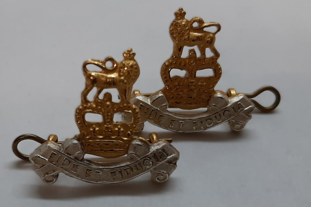 RAPC Collar Badges Army Pay Corps Old Pattern Collar Dogs and Split Pins