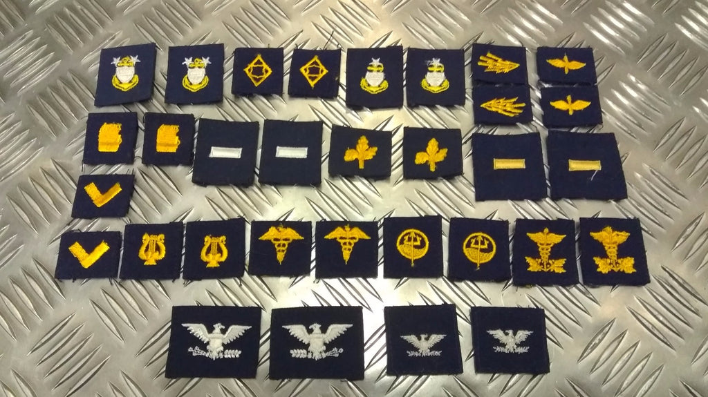 US NAVY NAVAL / Coastguard Style Collar Device Patches Asst Insignia USN - NEW