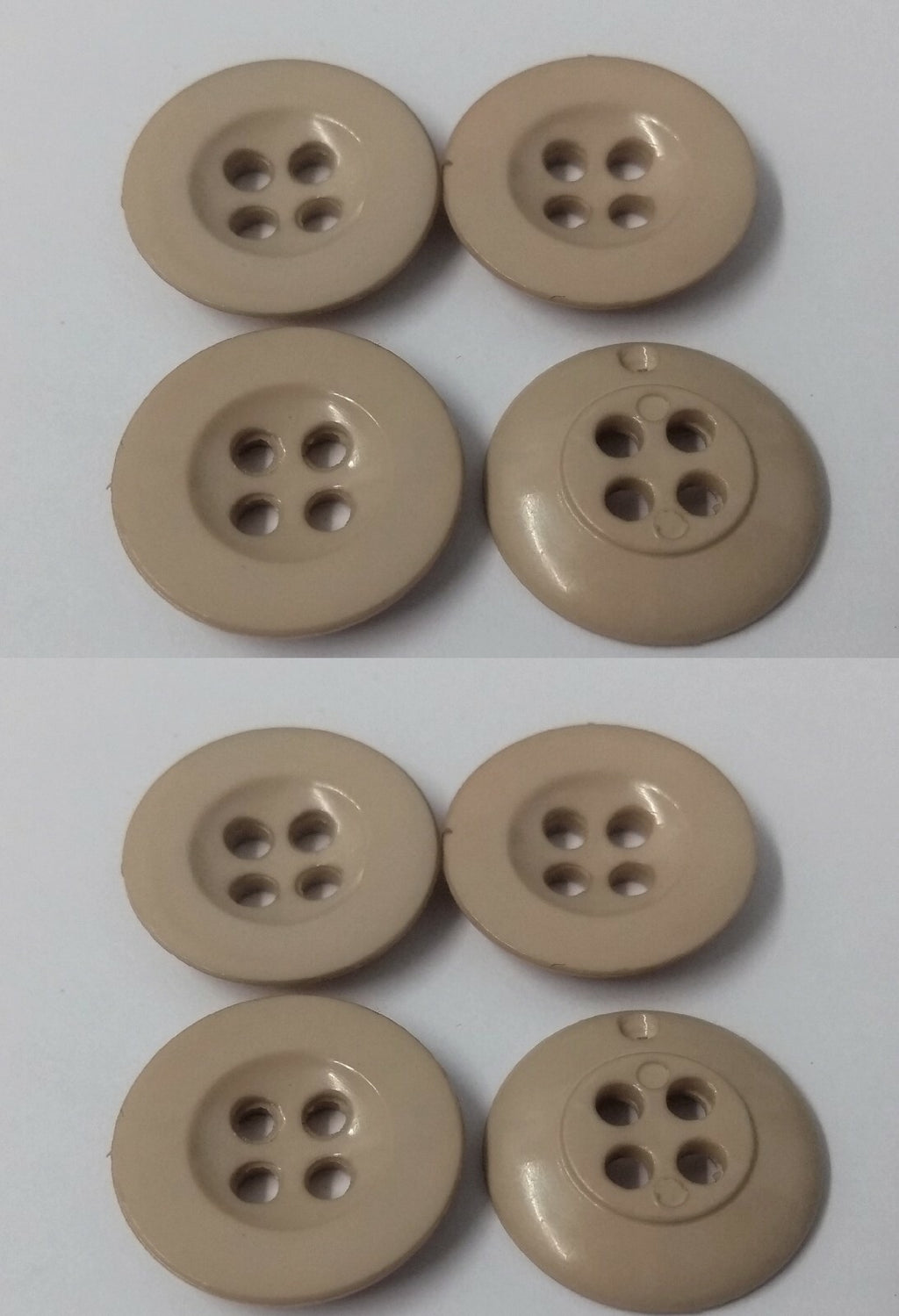 Genuine British Army Issue 4 Hole Standard Service Fawn Buttons X8 ASBT240