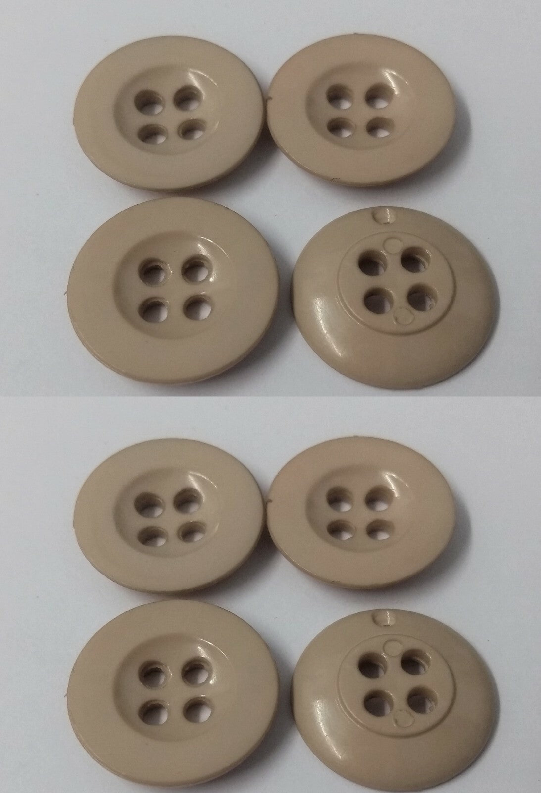 Genuine British Army Issue 4 Hole Standard Service Fawn Buttons X8 ASBT240