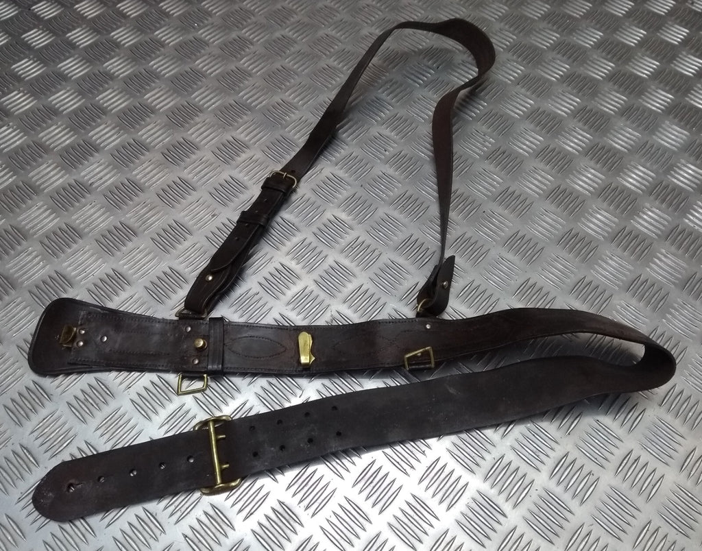 Sam Browne Brown Leather Belt & Shoulder Strap British Issue Dress