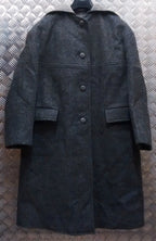 Vintage 1960's Ladies Wool Grey Duffle Coat Greatcoat