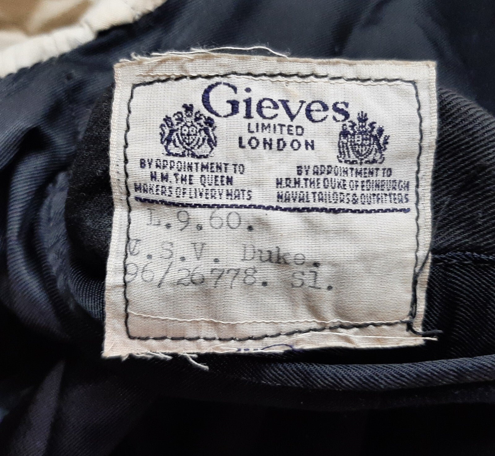 Navy Mess Jacket Com Cuff Curls British Vintage 1960s Ofc Dress RN