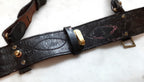 Sam Browne British Waist Belt & Cross Strap Size 3 32"-36"