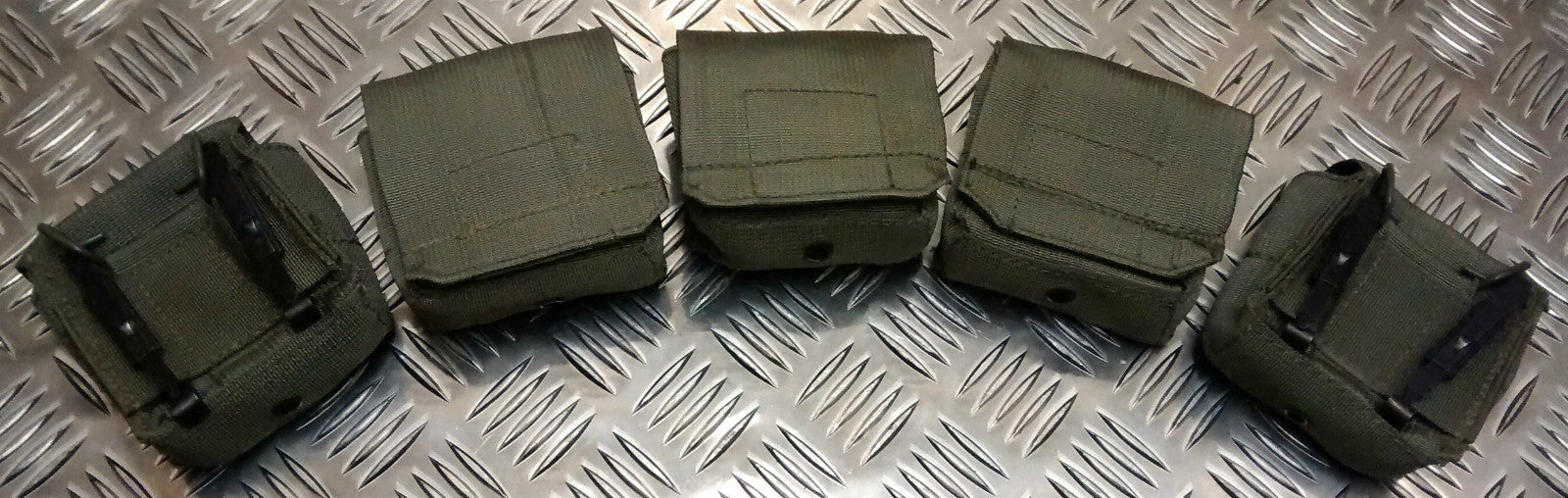 IDF MilitaryTactical Ammo / Ammunition Pouch w Alice Clips Web / Codura. Olive 2