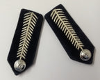 Oman Gorgets Collar Tabs Silver Leaf Detail Chrome Officers Insignia Buttons