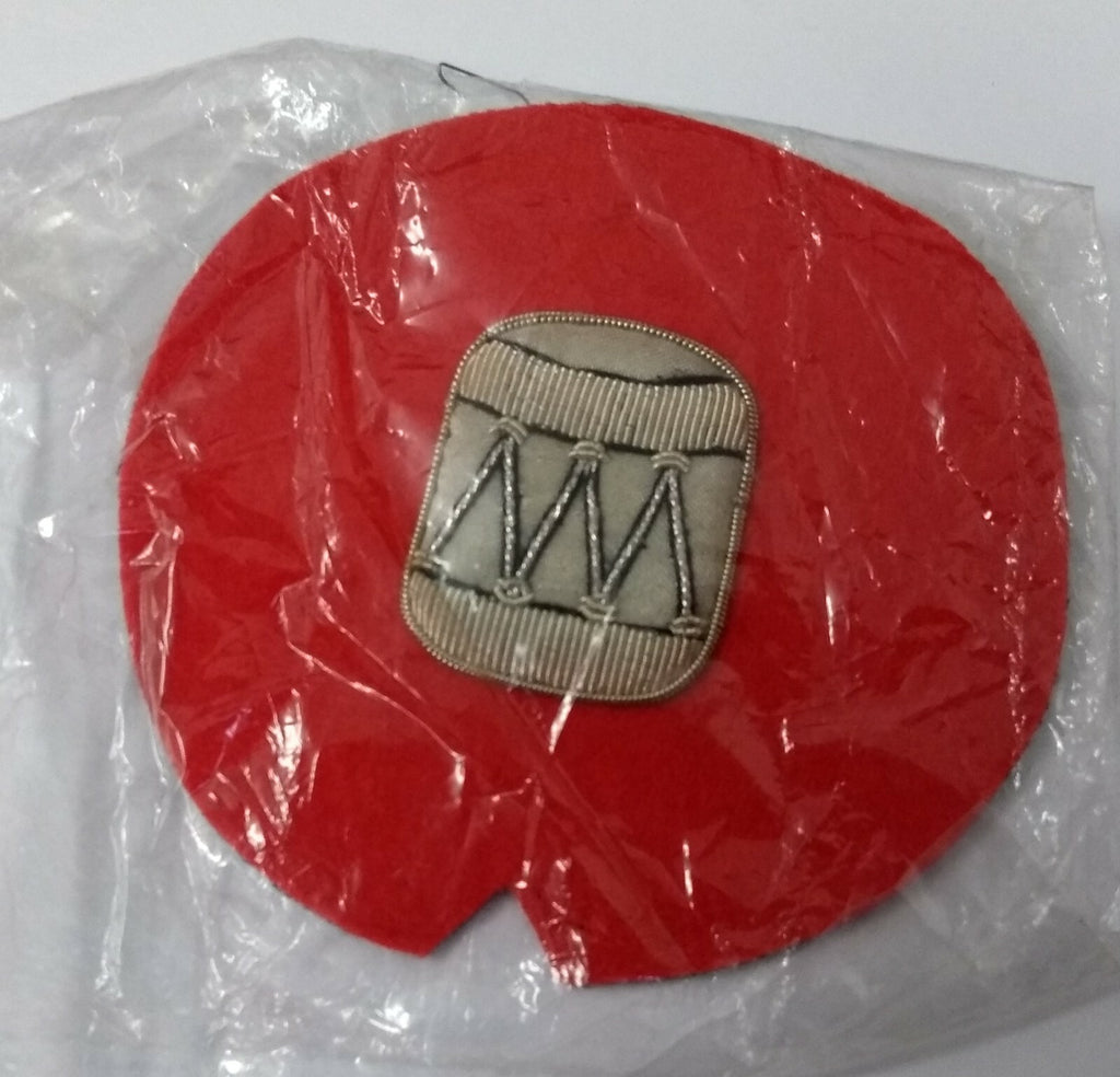 Genuine British Braided Drummer Drum Major Badge on Scarlet