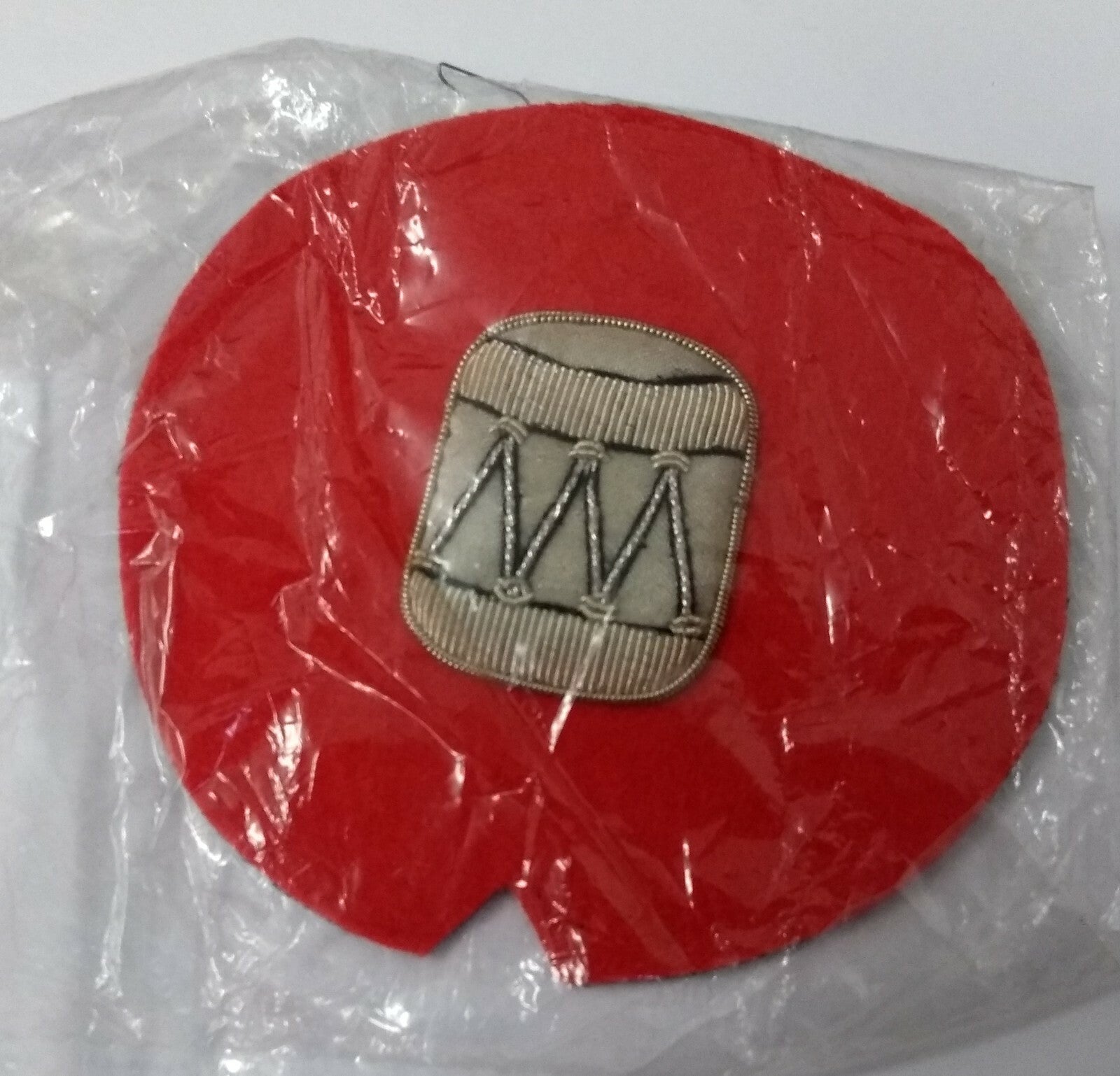 Genuine British Braided Drummer Drum Major Badge on Scarlet