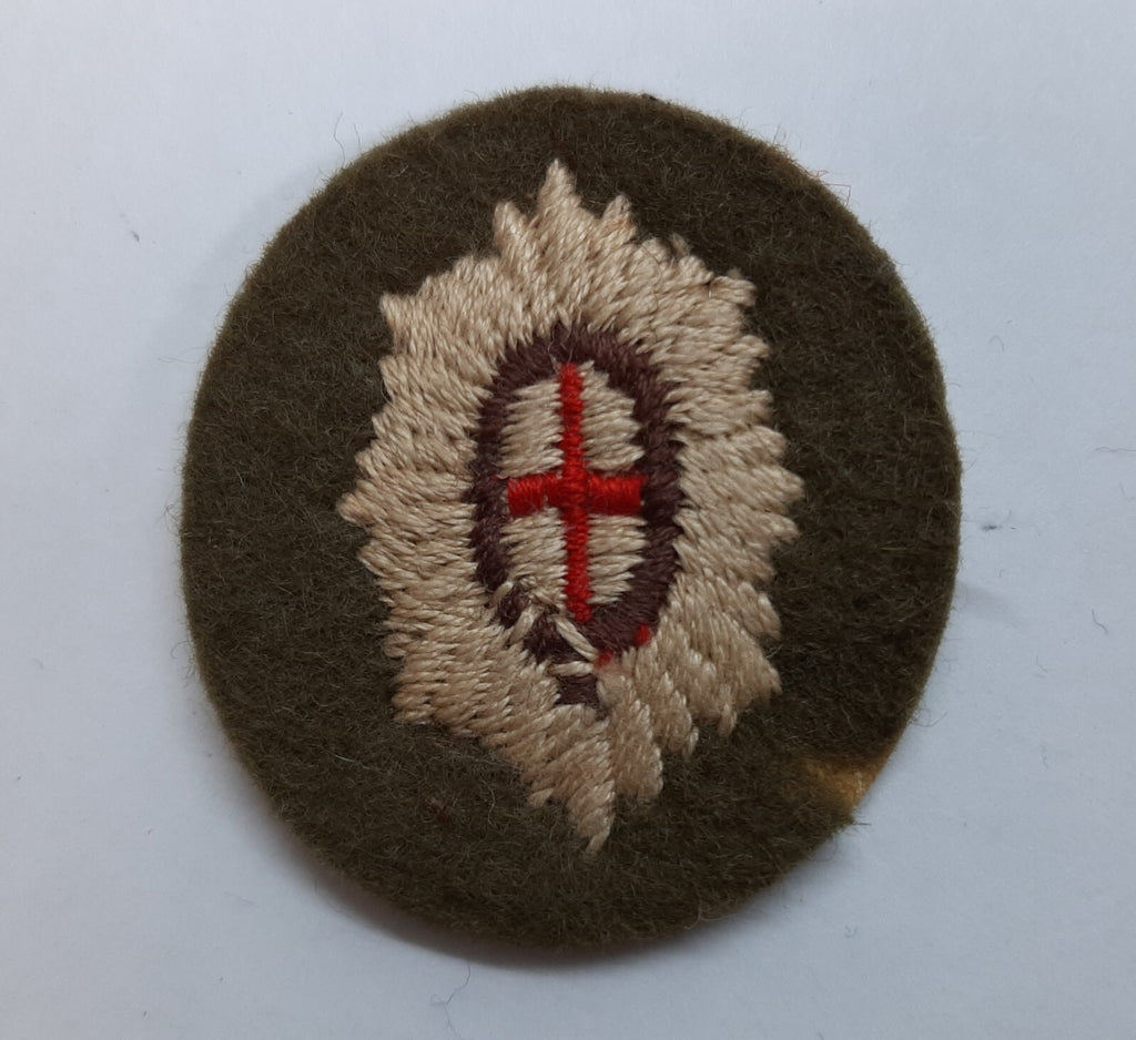 Guards Garter Star Vintage British Army Khaki / Green No2 Insignia Patch