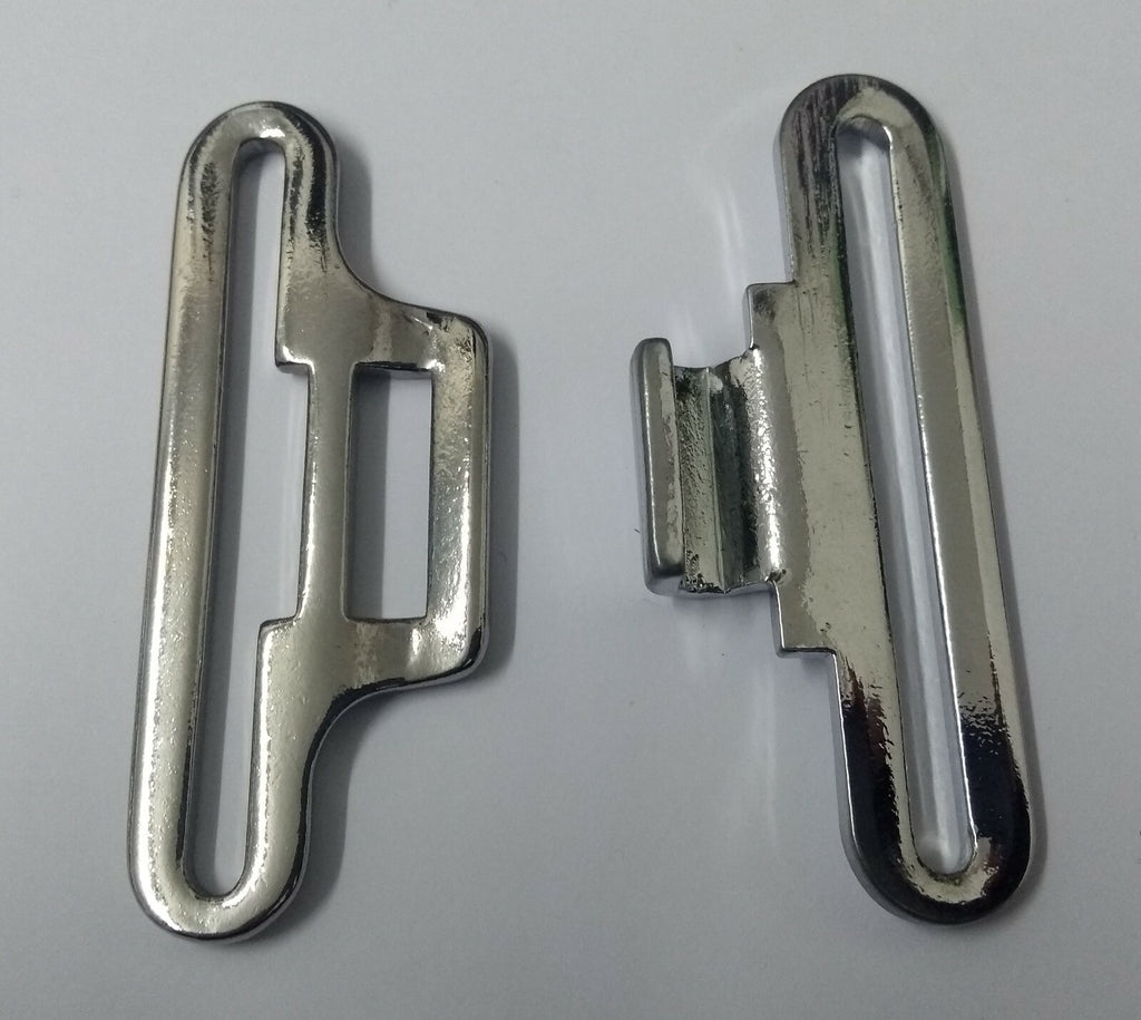 Genuine British Chrome Pistol Belt Silver Belt QRF Buckle Set MFP02A
