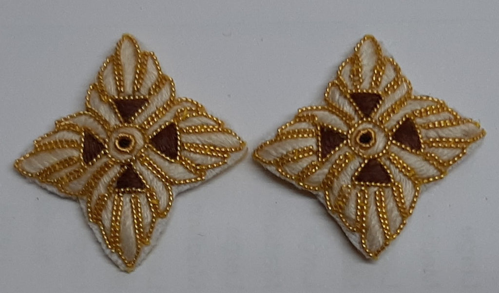 Shoulder Stars AAC Service Dress Hand Embroidered H/E Bath Star / Pips 1 Pair