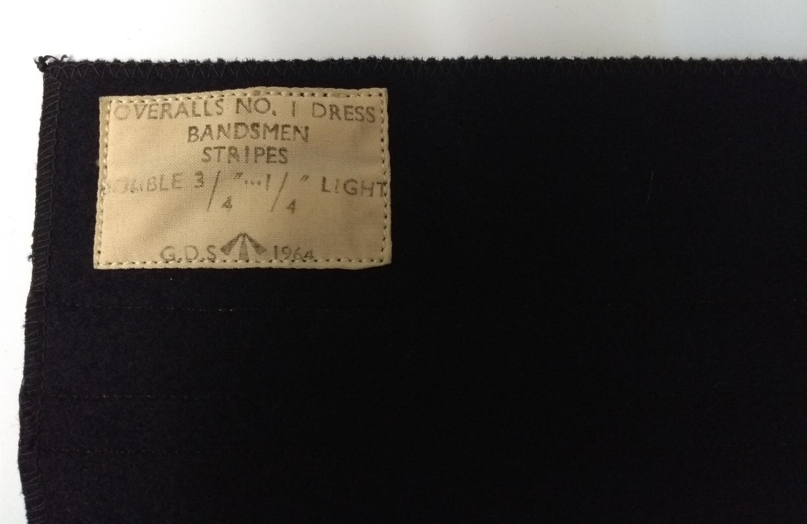 Vintage Army Tailors Sample Swatch 1964 G.D.S For Spacing & Material Specifics