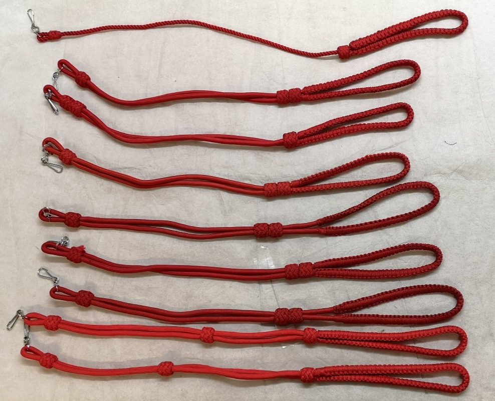 Red / Scarlet Ceremonial & Parade Lanyards / Cords joblot of 9