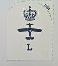Royal Navy Fleet Air Arm Electrical, L, Blue On White Printed Branch Spec. Patch