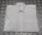 OPG White Uniform Shirt Short Sleeve With Epaulettes Collar 17.5"