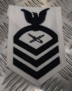 Genuine Vintage U.S USN Navy Issue C.P.O Chief Petty Officer Litho Patch