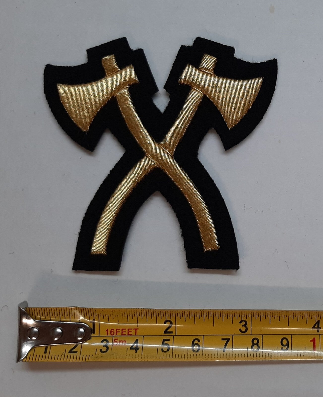Pioneer No1 Dress Badge British Embroidered Gold Braided Axes Arm Patch
