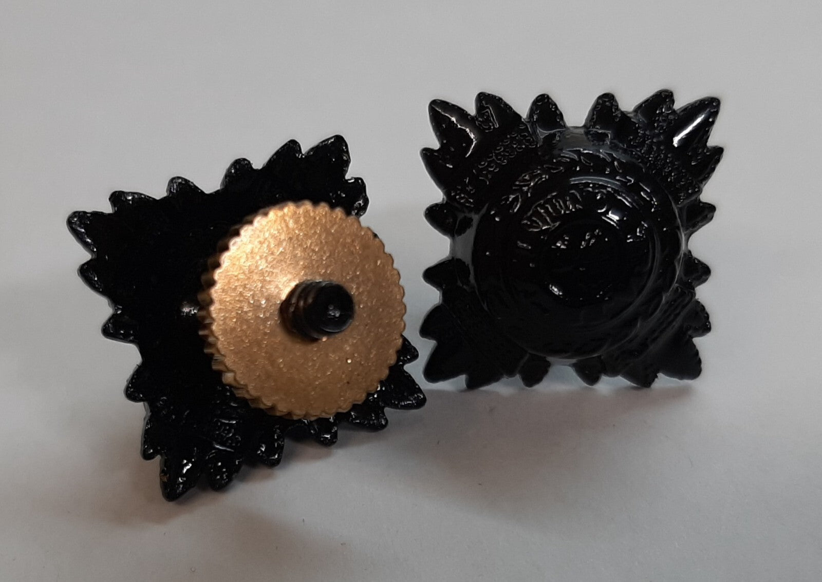 Rank Stars Pips British Army Black Subdued Officer Insignia Tria Juncta In Uno
