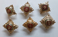 Army Rank Stars British Bath Pips Officer X6 Assorted Batch no Fittings