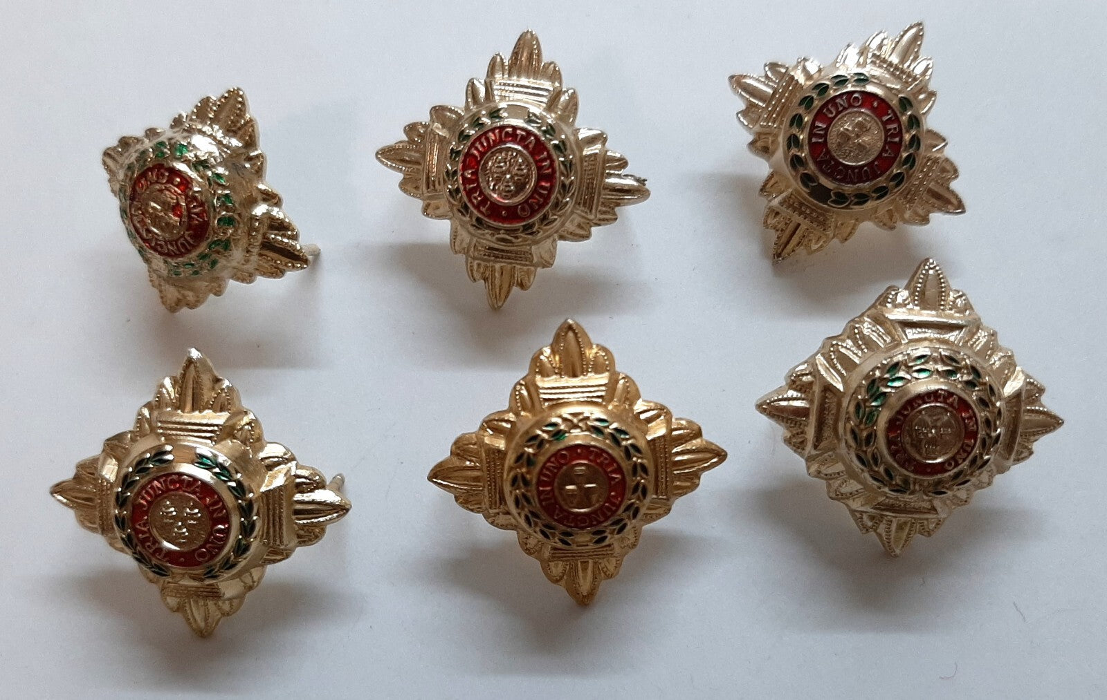 Army Rank Stars British Bath Pips Officer X6 Assorted Batch no Fittings