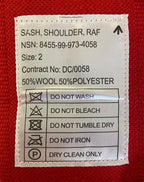 RAF Royal Air Force Shoulder Sash Red for Ceremonial and Parade Size 2