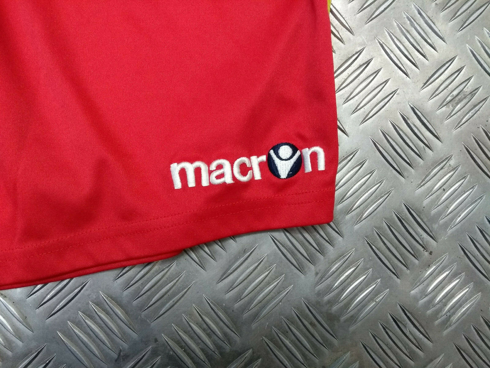 Macron Red Shorts with Drawstring Fastening 100% Polyester Small - Used