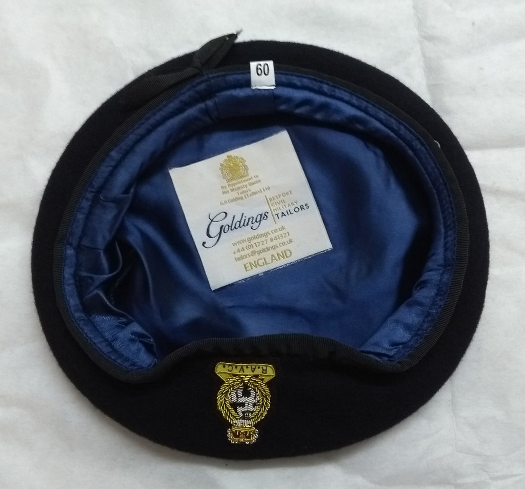 RAVC Beret Blue Veterinary Corps Army Officers Pattern By Goldings Tailors 60cm