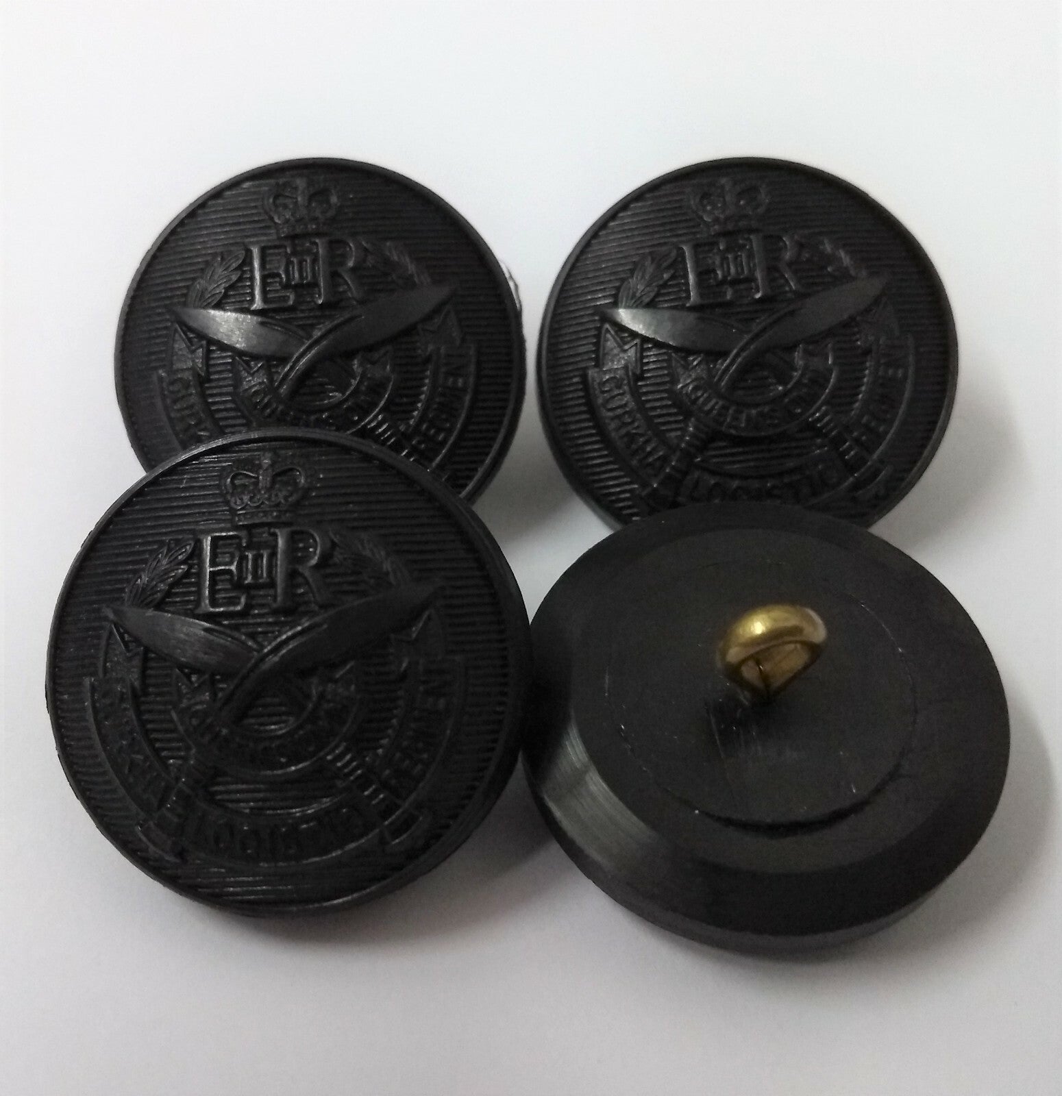 Genuine British Army Queens Gurkha (Logistics) Issue Dress Black Buttons - NEW