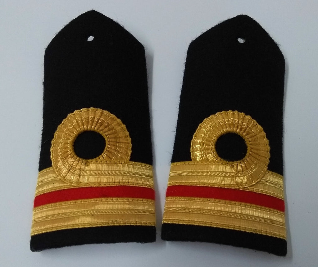 RN Shoulder Boards Genuine Royal Navy Issue Lieutenant Rank White Leather Backed