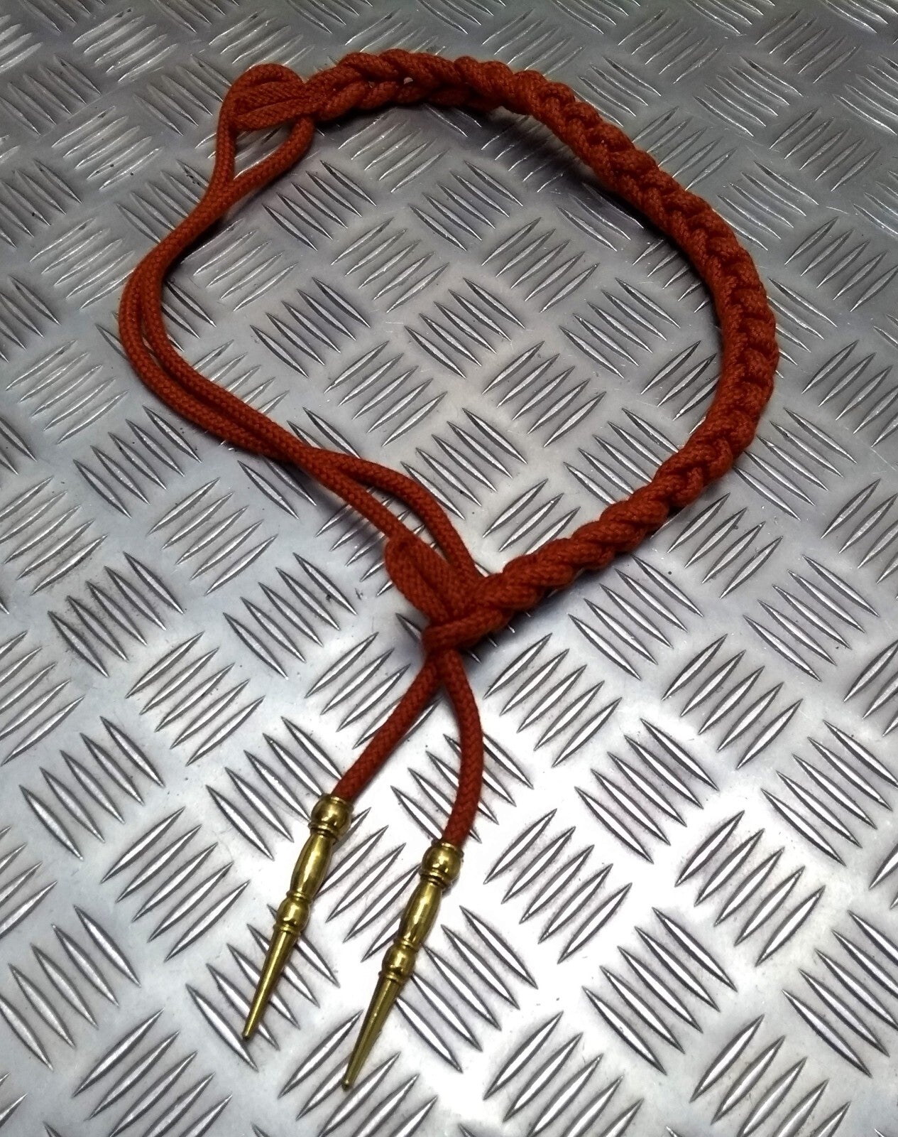 Vintage Aiguillette Officers Dress Cord For Ceremonial & Parade Gold Tip Ends