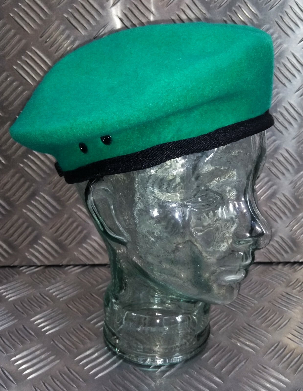 Genuine Hobson of London Mid Green Wool Lined Beret NEW